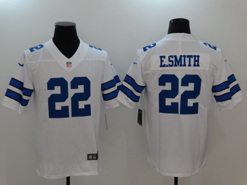 Men's Dallas Cowboys Emmitt Smith #22 White Jersey